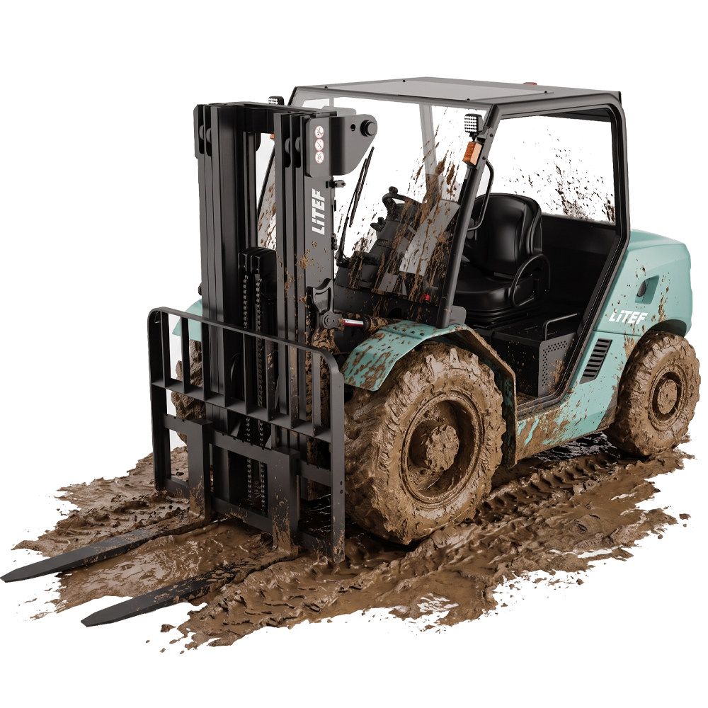LİTEF RTF 4x4 elektrikli arazi forklifti