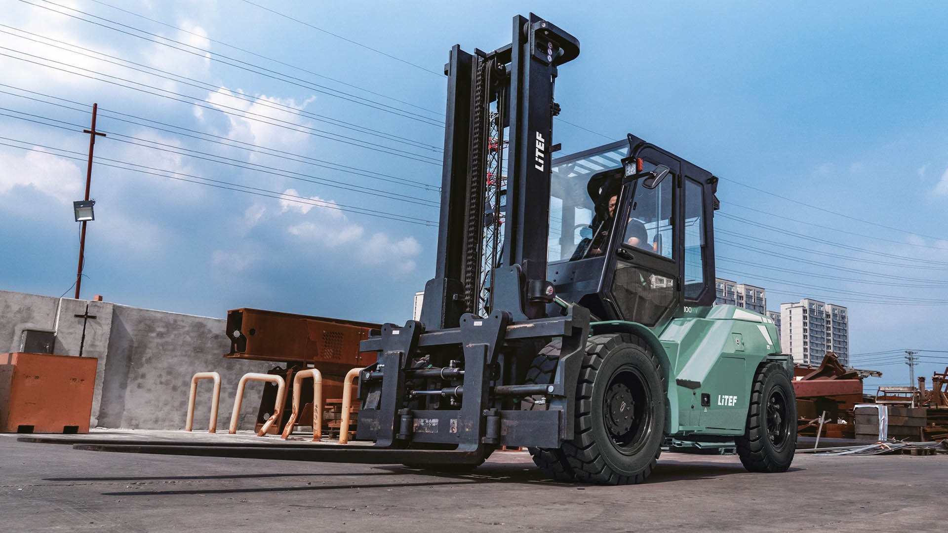 Ağır sanayi için 4,5 ve 5 ton elektrikli forklift