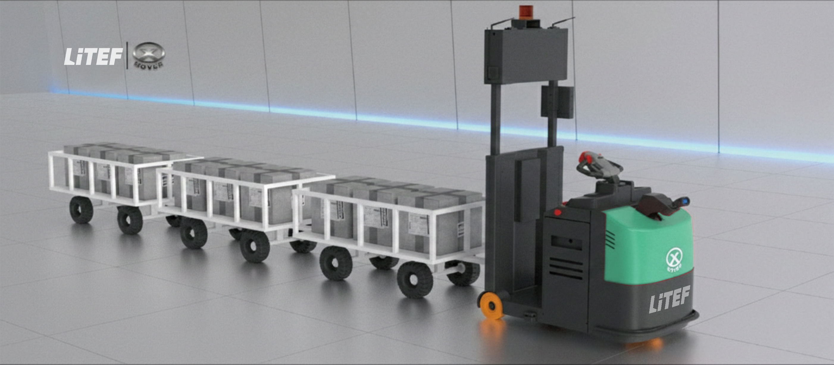 XTD401 otonom çekici AMR depo robotu