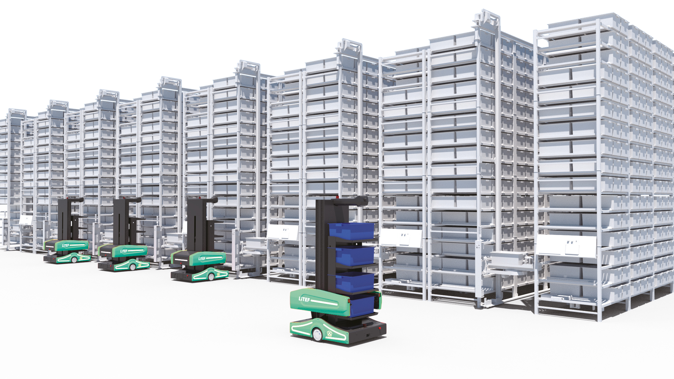 ERP ve WMS entegre otomatik raf sistemi