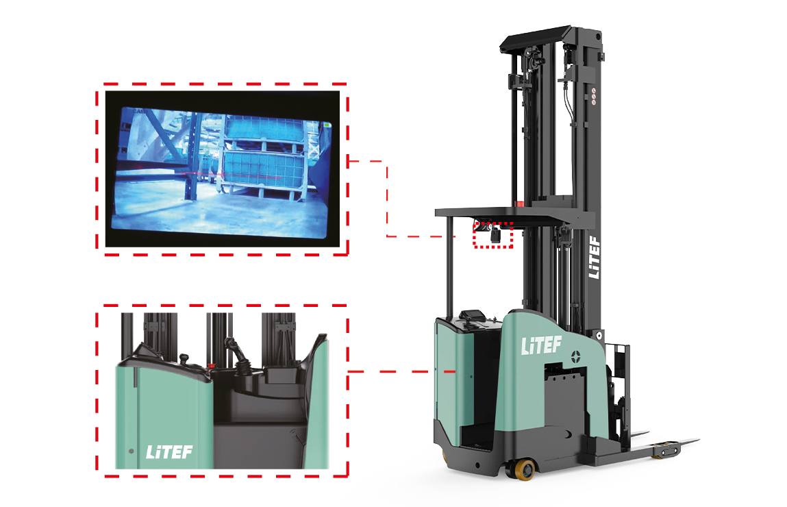 CQD15SD 11.5 metre yüksek raf pantograflı reach truck