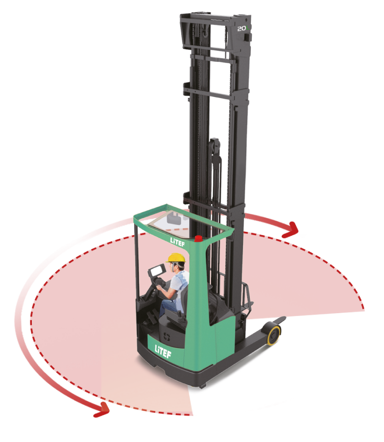 CQD16L CQD20L düşük dönüş yarıçaplı dar koridor reach truck