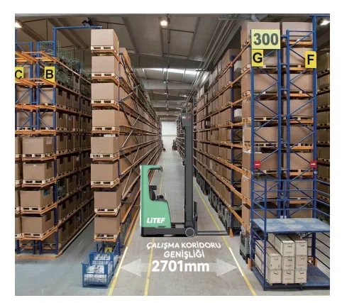 CQD16L3 PRO dar koridor yüksek raf reach truck forklift