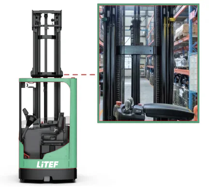 CQD16L3 PRO 9.65 metre yüksek raf reach truck forklifti