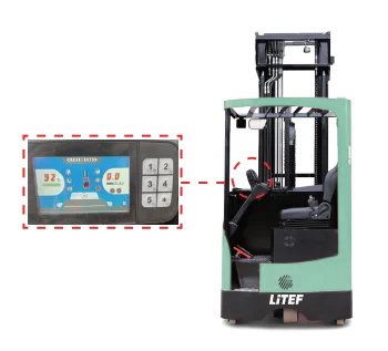 CQD16RVF2 mekanik yükseklik göstergeli elektronik direksiyonlu reach truck