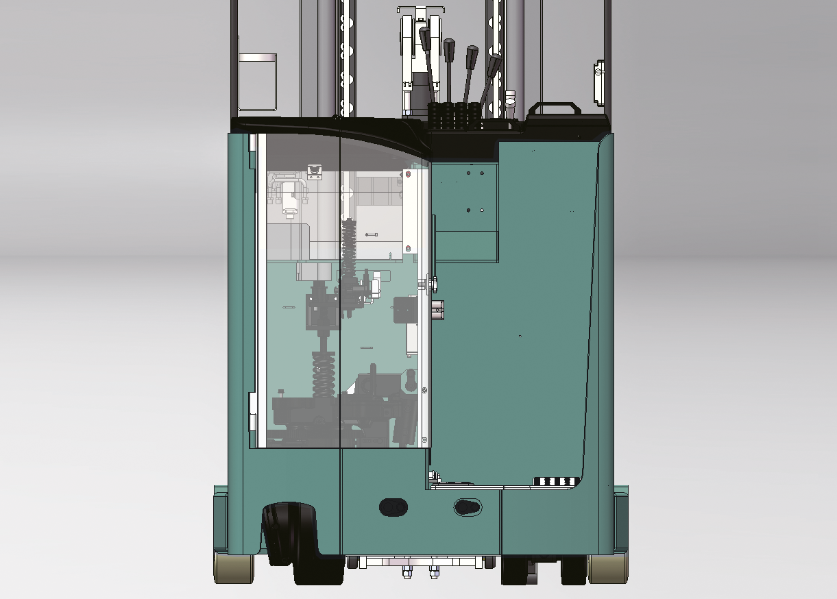 CQD18S2 1.8 ton tam AC elektrikli yüksek raf Reach Truck