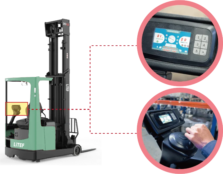 CQD20LB elektronik direksiyonlu koltuklu reach truck