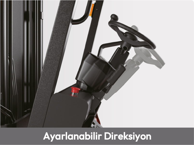EFL252X3 ayarlanabilir direksiyon ve ergonomik forklift sürüş konumu