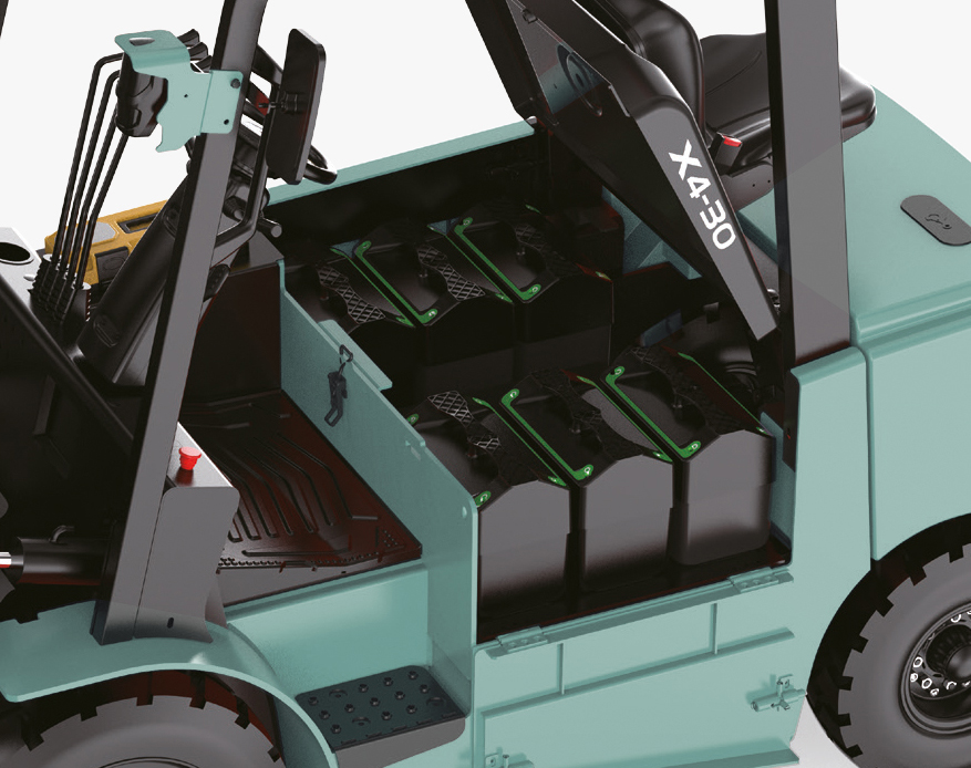 EFL302X4 değiştirilebilir modüler lityum akü paketleri