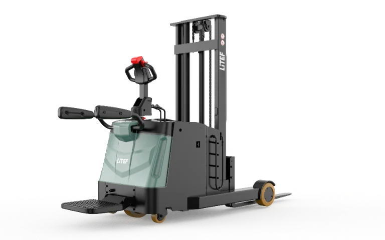 EQA151 forklift çatallı elektrikli reach truck istif makinesi