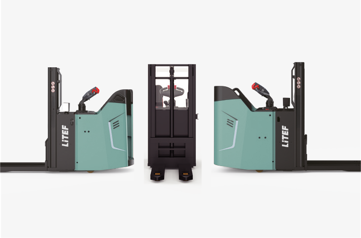 KSi201 sabit platformlu ergonomik ride on istif makinesi
