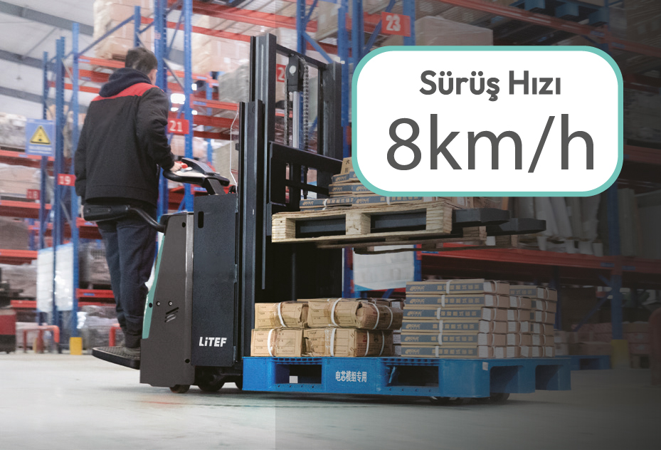 RSi201 hızlı kaldırma performanslı elektrikli istif makinesi