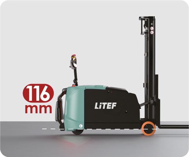 RSC202 116 mm yerden yüksek elektrikli istif makinesi