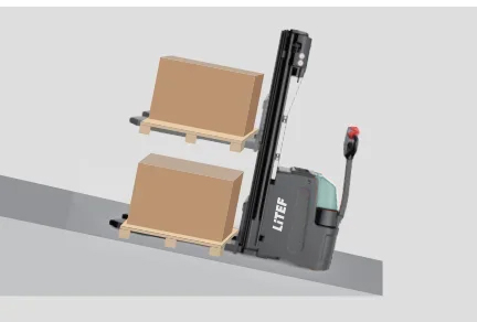 WSA161i initial lift rampaya çıkan çift palet istif makinesi