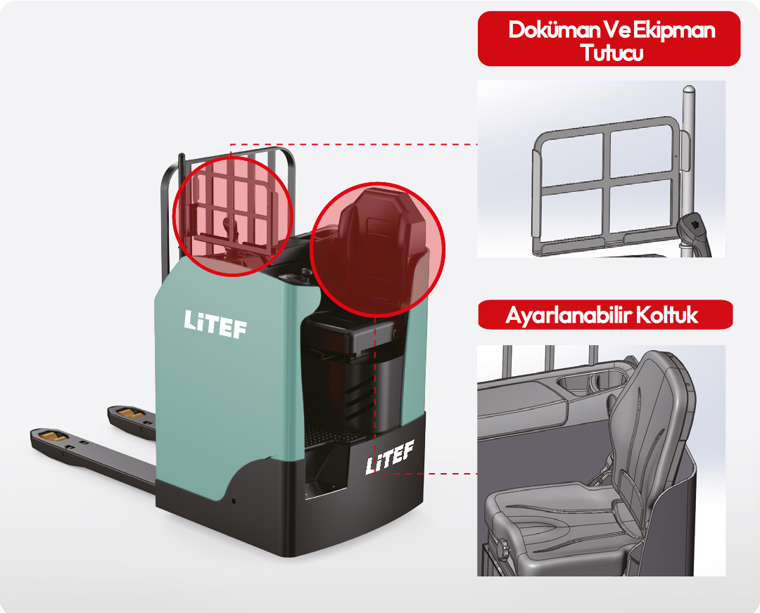 ZPL201 platformlu elektrikli transpalet joystick kumanda