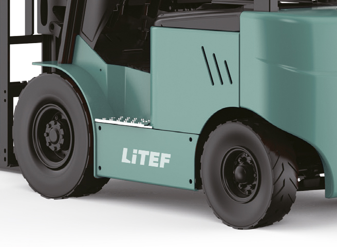 EFL181 dolgu lastikli iç ve dış mekâna uygun akülü forklift