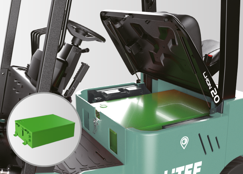 EFL201 80V 150Ah lityum iyon akülü elektrikli forklift
