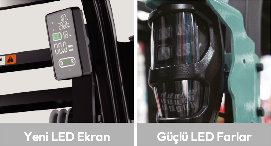 EFL203 dijital LED ekran ve güçlü LED far özellikleri