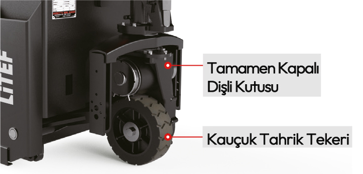 EPT20-20ETH kauçuk tahrik tekerli elektrikli transpalet