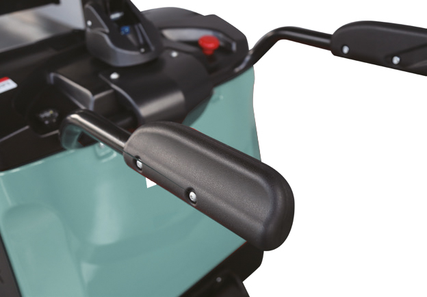 ES20-20RAS platformlu elektrikli istif makinesi koruma kolları