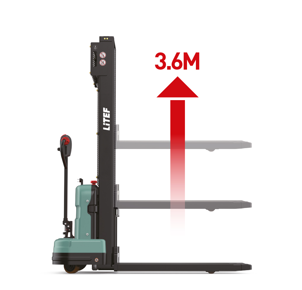 EST124 3600 mm yüksek raf elektrikli istif makinesi