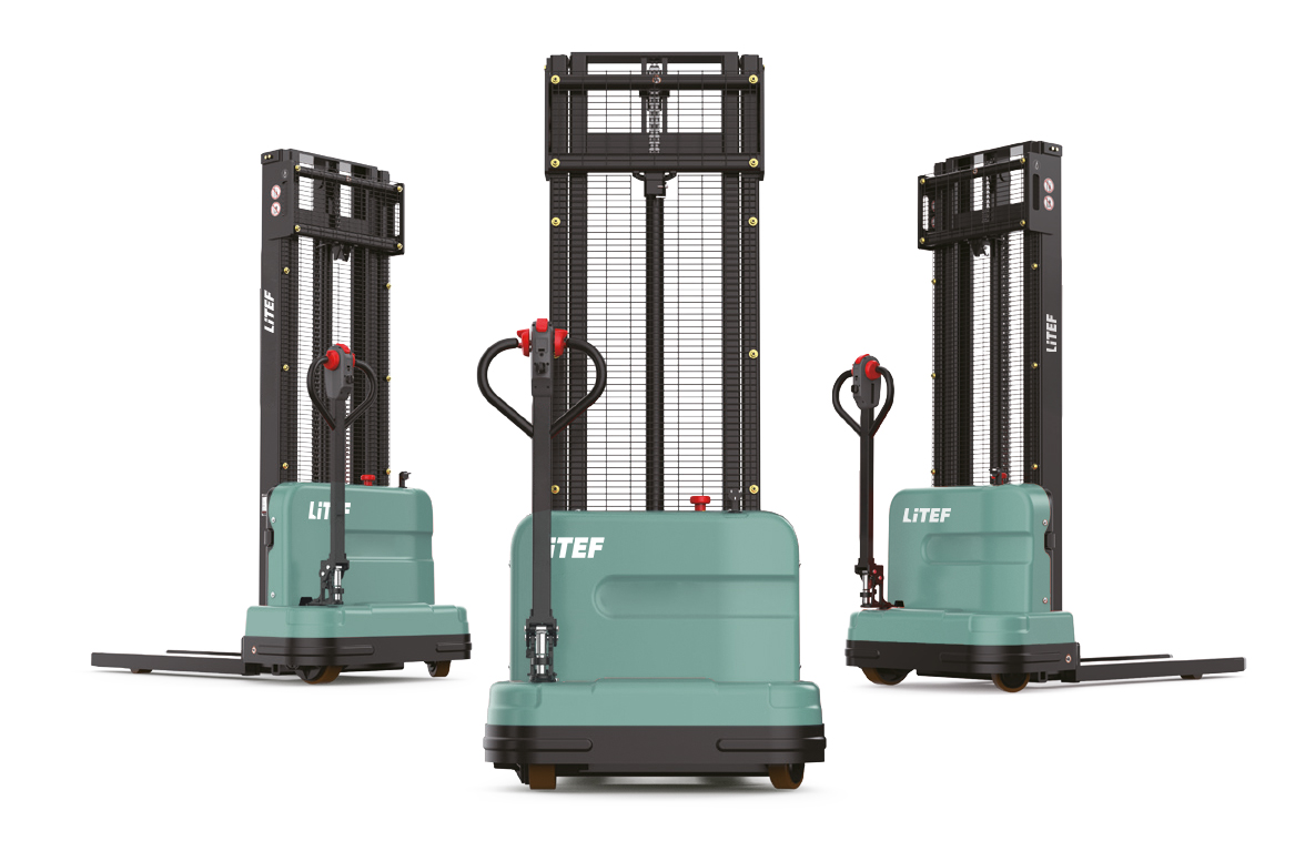 EST124 tam akülü 1200 kg elektrikli yaya istif makinesi